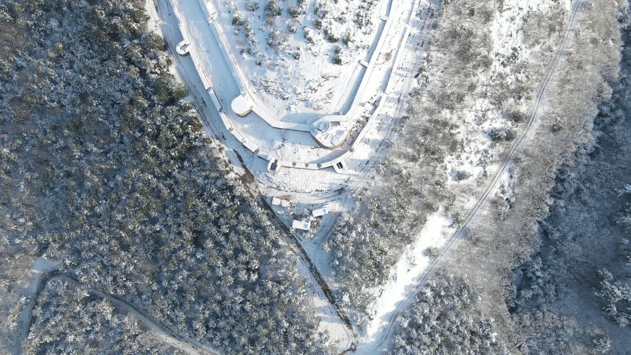 공중 하향식보기 역사적인 도시 성