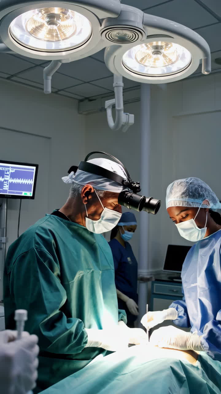 Medicinsk team udfører operation på en operationsstue