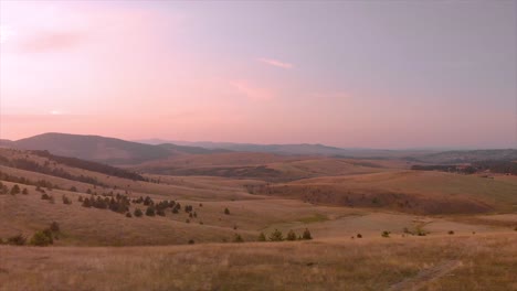 drone footage of zlatibor mountain in the sunset
