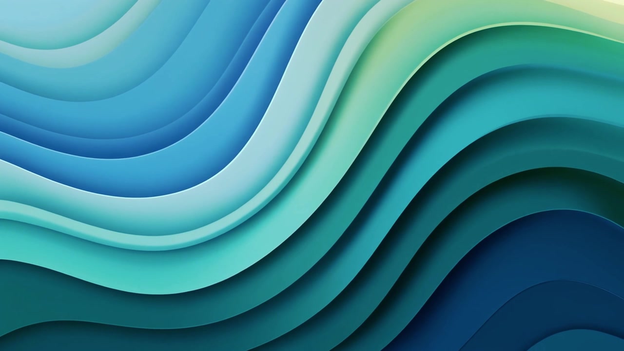 Dynamic Abstract Blue and Green Wavy Gradient Background