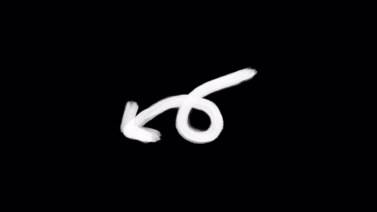 White Hand Drawn Arrow