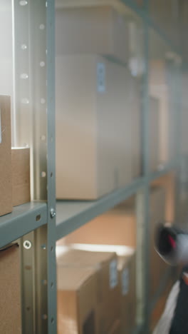 warehouse worker scanning inventory