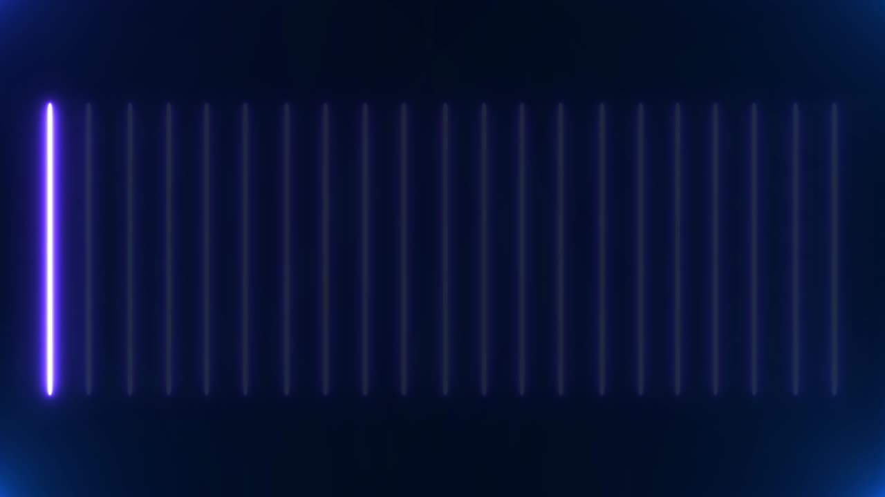 marco de neón de luz abstracta en fondo negro. espectáculo de láser animación en bucle. video 4k