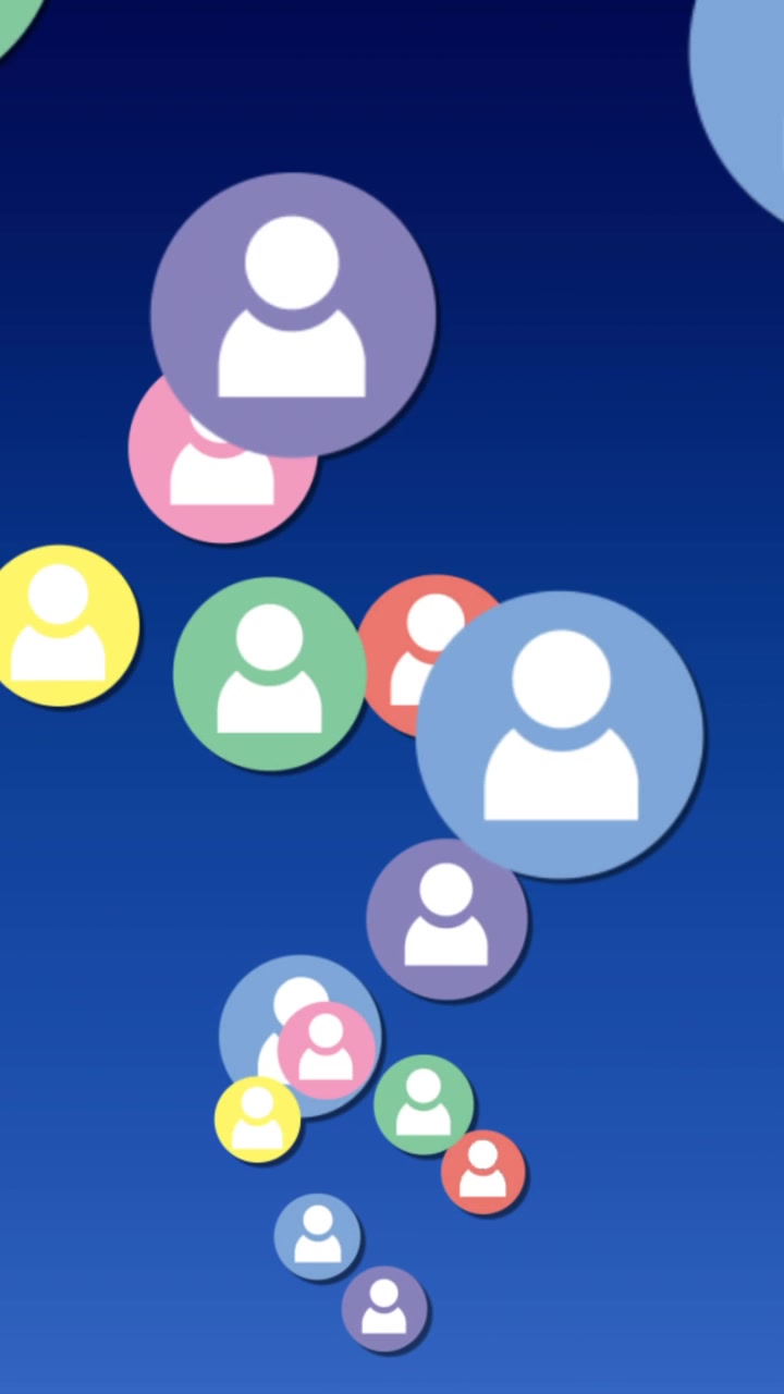 Floating follow icons 4k
