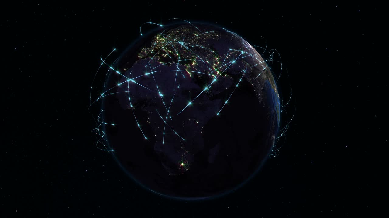 Abstract of world network, internet and global connection concept