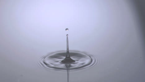 water drop falling in super slow motion