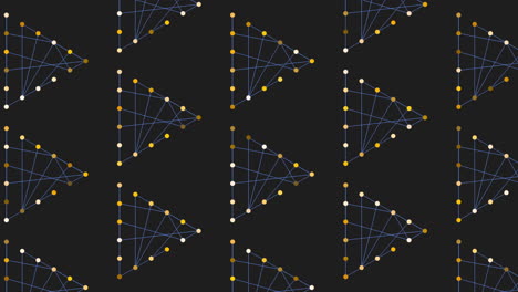 patrón de triángulos de neón futurista de puntos y líneas