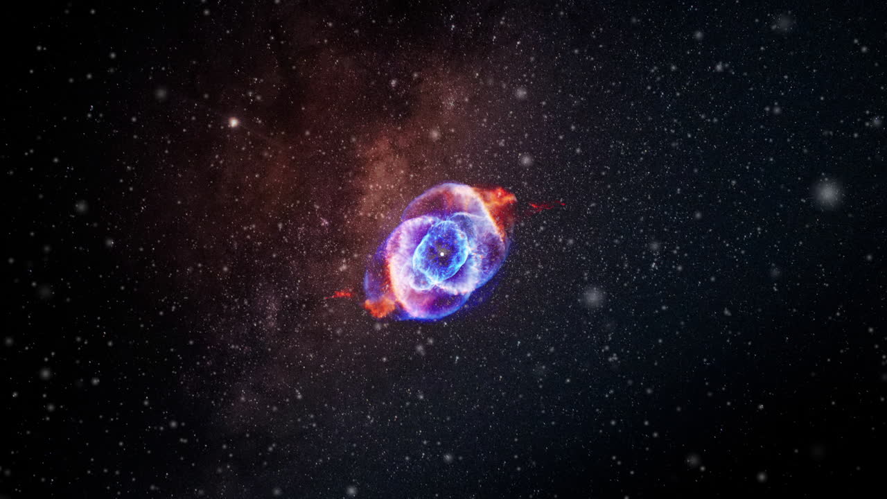 vuela hacia la nebulosa ojo de gato en la constelación norteña de draco.