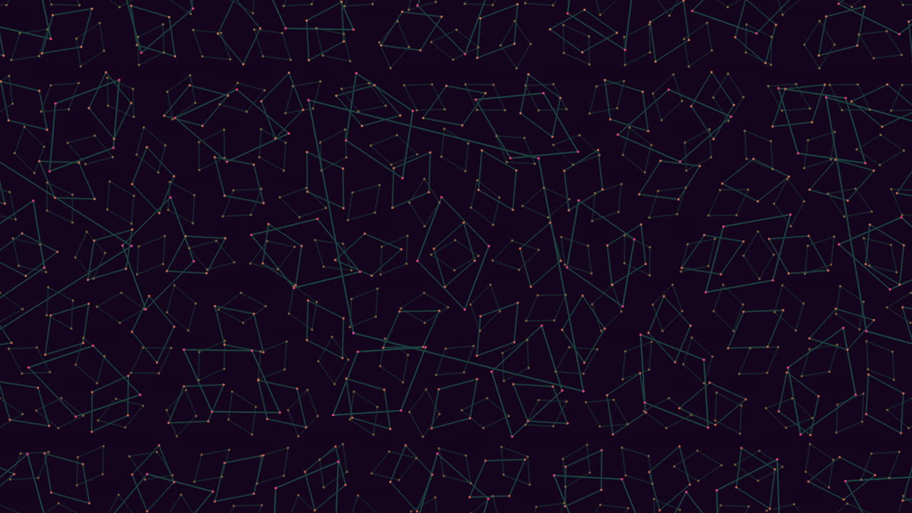 Modern abstract geometric pattern with black and blue lines and squares