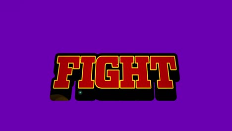 animación del texto de la lucha sobre el fondo del patrón
