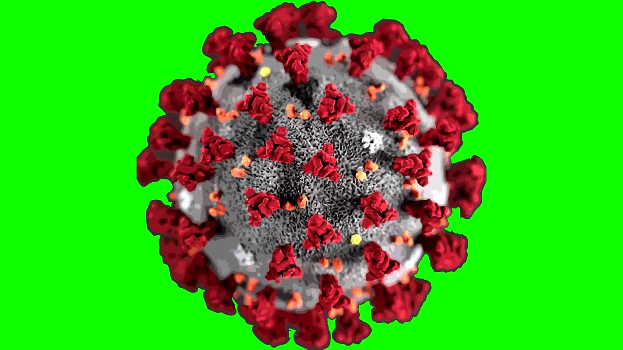 fondo de pantalla verde de animación de coronavirus