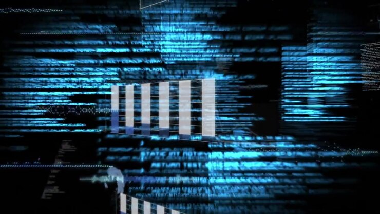 Animation of data processing in black space