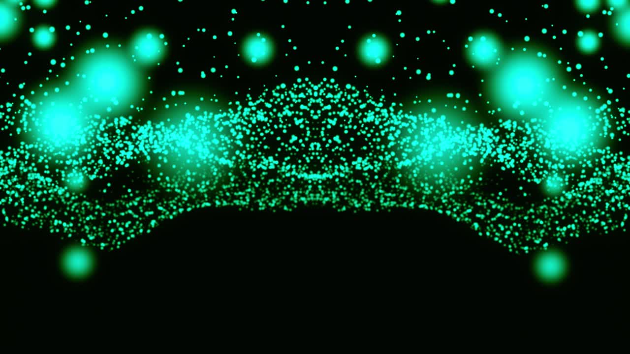 디지털 녹색 파동 입자 배경 - 애니메이션
