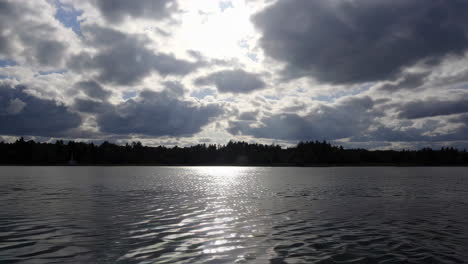 cloudy day at the lake