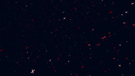 pattern of small red dots on a black backdrop, ideal for graphic design. simple yet eye-catching, would suit websites or visuals seeking a vibrant touch