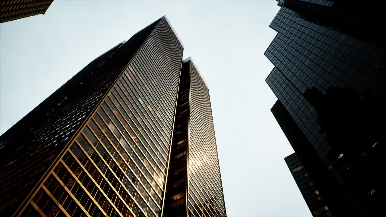 Reflection on the glass of skyscrappers