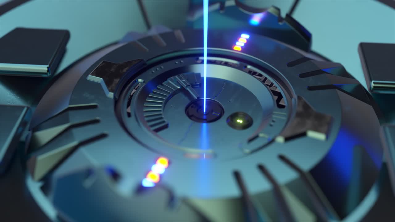 미래의 레이저 엔진 클로즈업