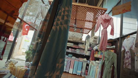 antalya kaleiçi turkey, towels and loincloths in the shop