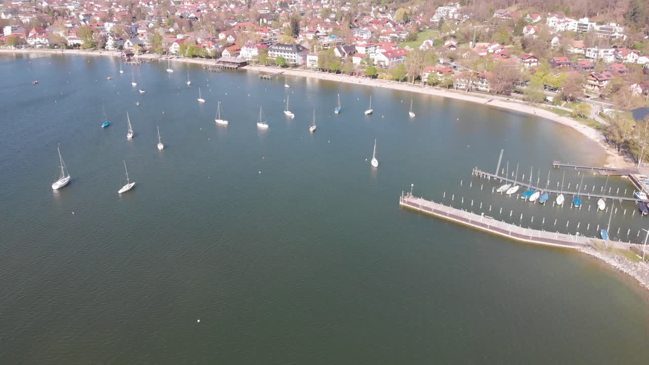 Lago Ammersee, Munique, de cima, com um DJI Mavic Air em 4k 30fps