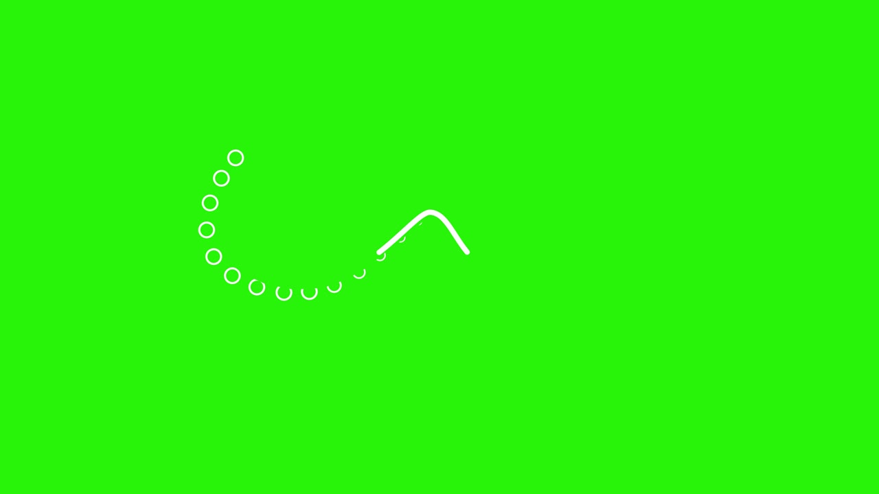 녹색 화면에 짧은 선과 모양 애니메이션 효과 요소 크로마 키