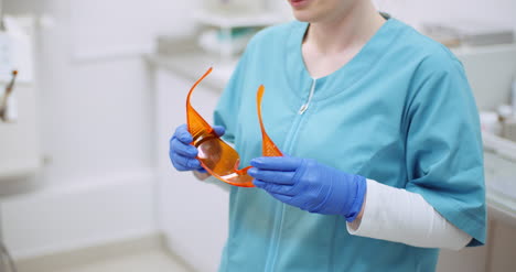 female doctor wearing anti uv glasses in healthcare clinic 1