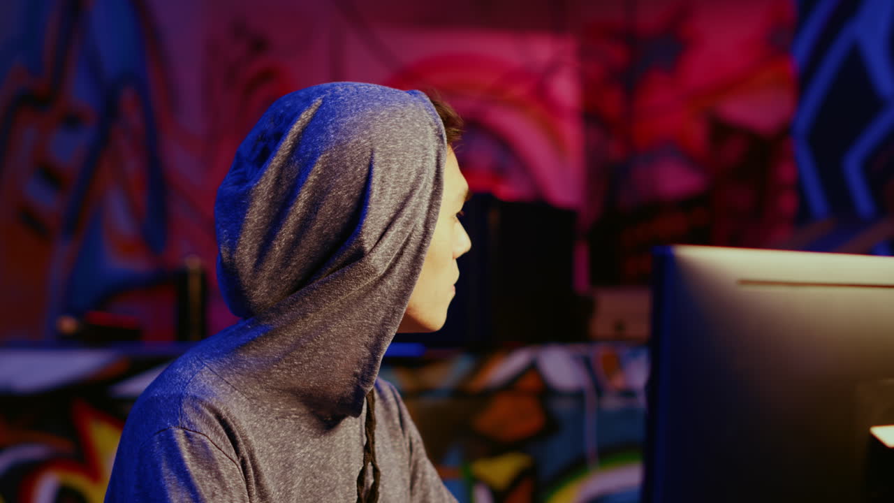 조심스러운 해커가 커에 숨어있다