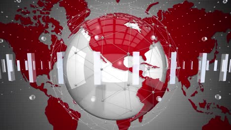 digital world map news intro background