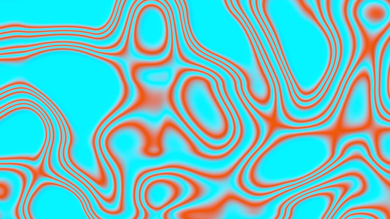 Blue coral  abstract wave background, seamless loop.