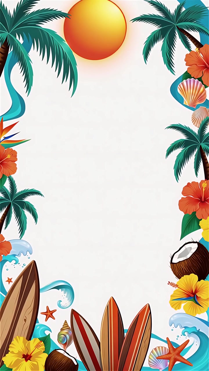 Tropical Summer Background Animation 4K
