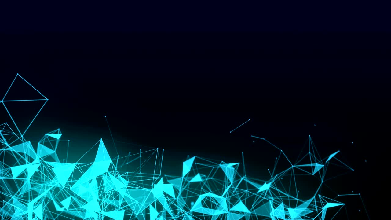 Abstract futuristic illustration of polygonal surface with connecting dots