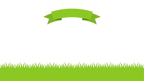 green bicycle icon on grass