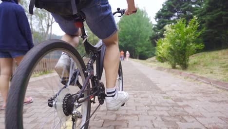 Abenteurer-Fährt-Fahrrad.