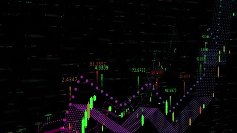 Animation-Der-Datenverarbeitung-Auf-Dunklem-Hintergrund