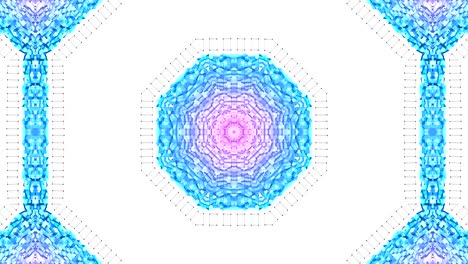 fondo en bucle de estilo low poly abstracto. animación 3d sin costuras en 4k. colores de gradiente modernos. superficie azul roja low poly con geometría circular con cuadrícula negra v1