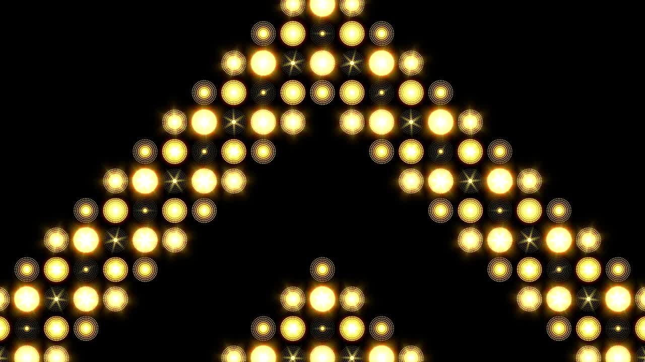 두꺼운 화살표 패턴 led 조명 배경 위로 이동