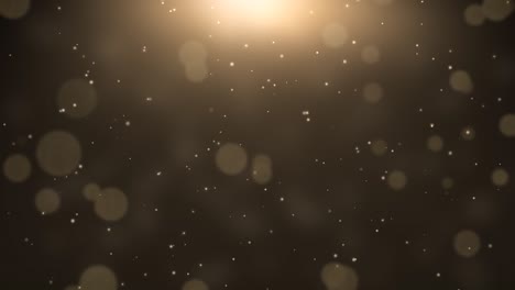 hermosas partículas de polvo de oro brillantes chispas y magia bokeh brillante - 4k movimiento de bucle sin costuras animación de fondo