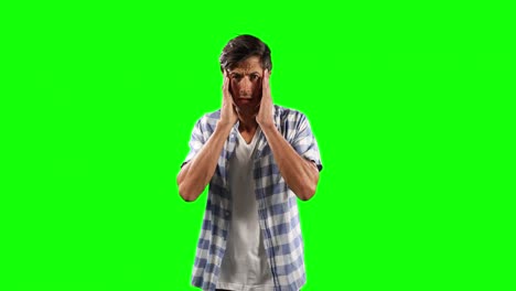 Front-view-of-Caucasian-worried-man-with-green-screen