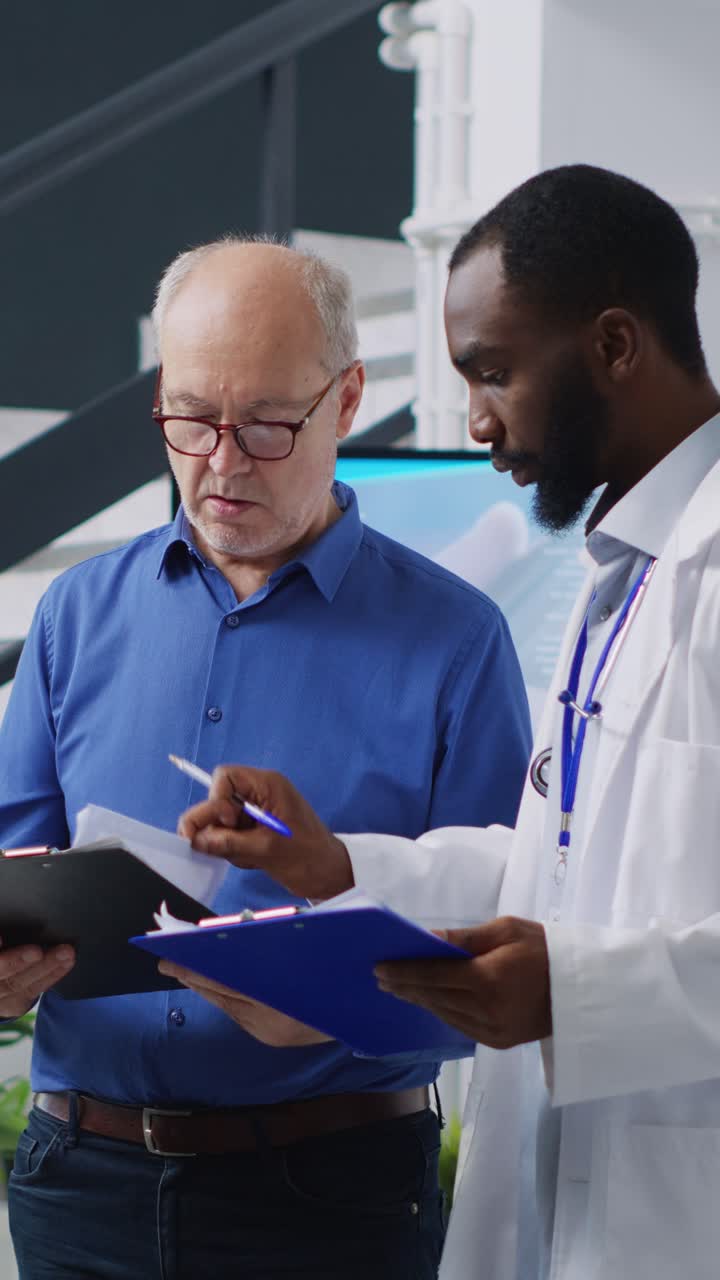 Vertical video: Specialist explaining disease expertise