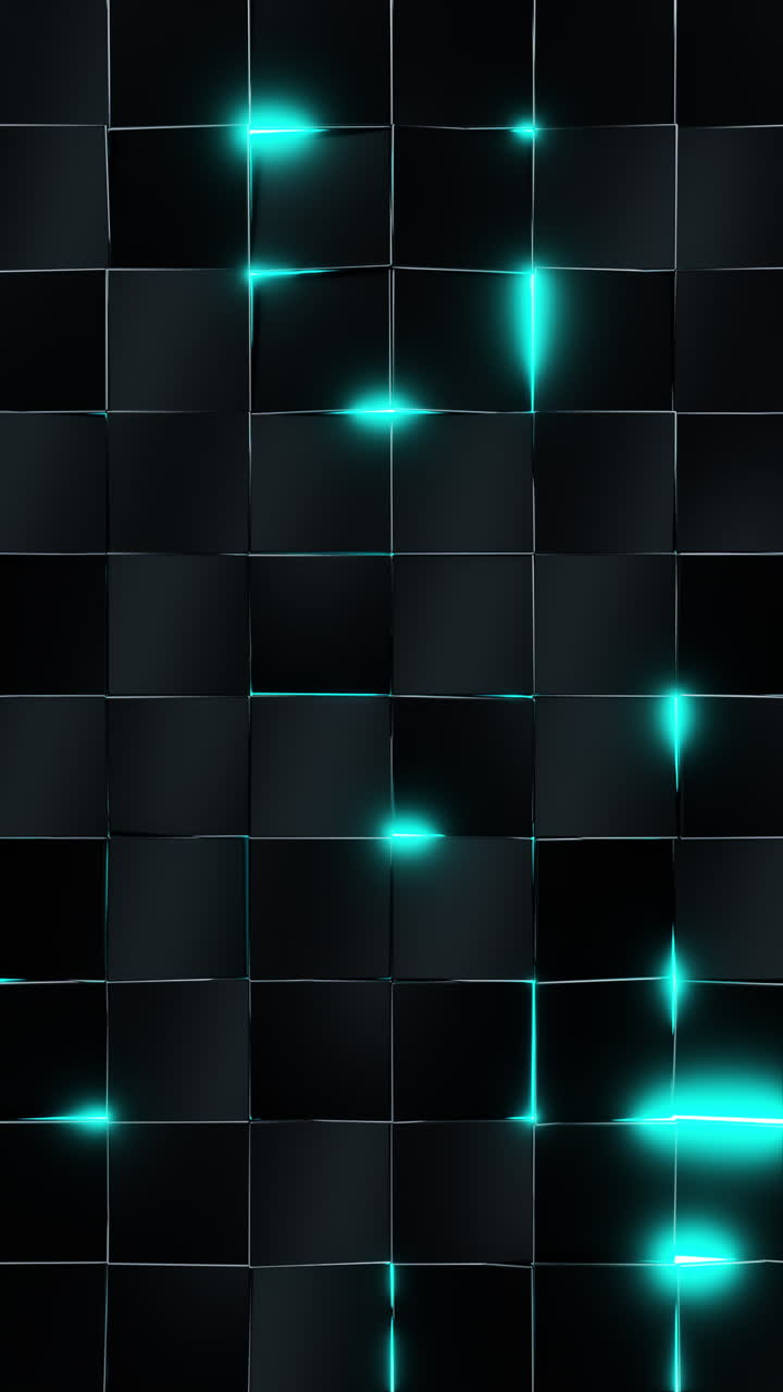 A black and green checkered pattern on a wall. Vertical looped animation