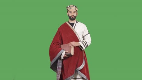 king of rome in the historical period. green screen video.