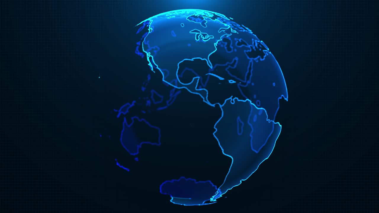 Global network connection and data connections Loop Animation.