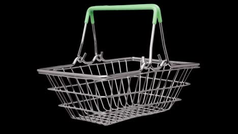 la canasta de la compra está aislada.