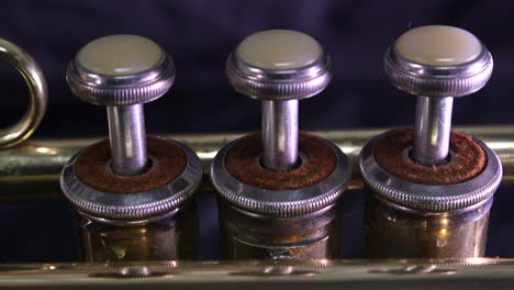 the three valves of the trumpet add lengths of tubing to the instrument to lower the pitch. the first valve lowers it by a whole tone, the second by a semitone, and the third by a minor third.