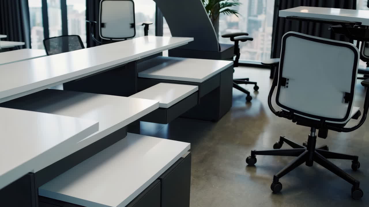 Modern Open-Plan Office Workspace
