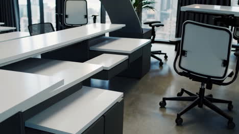 modern open-plan office workspace
