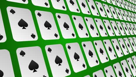 juego de cartas trajes de picas patrón de primer plano fondo animado