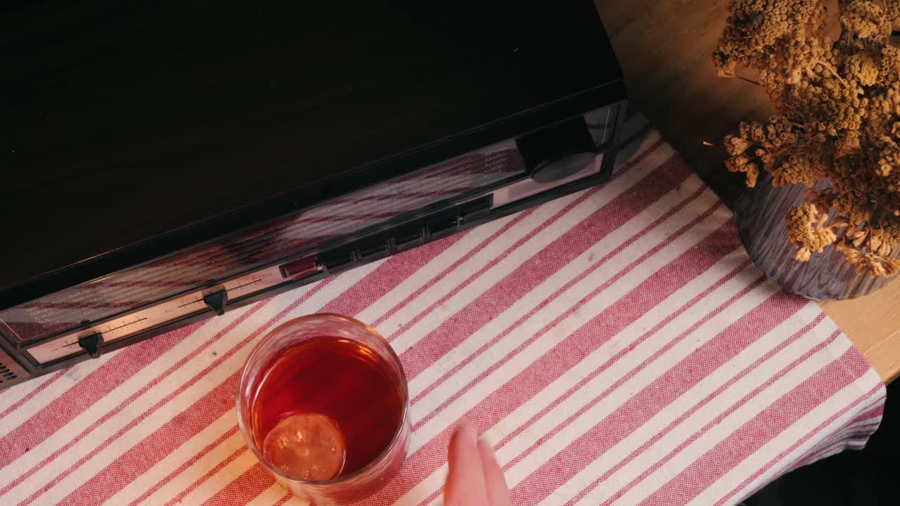 Vintage Radio, Tea, and Dried Flowers