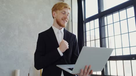 businessman in a video call