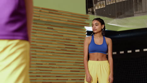 adolescente en una sesión de entrenamiento
