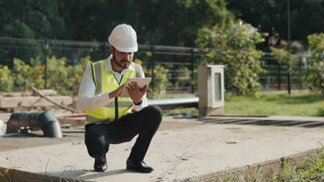 construction engineer inspecting a site